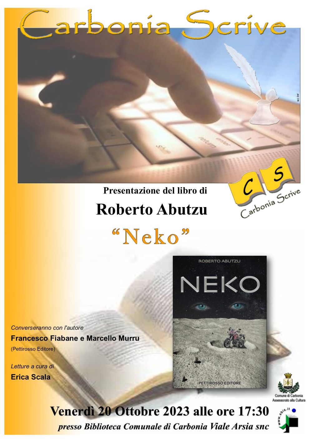 Locandina presentazione Neko a Carbonia