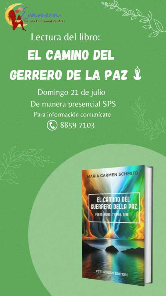 Locandina del libro El camino del guerrero della paz 21 luglio